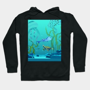 Aquarium Illustration Hoodie